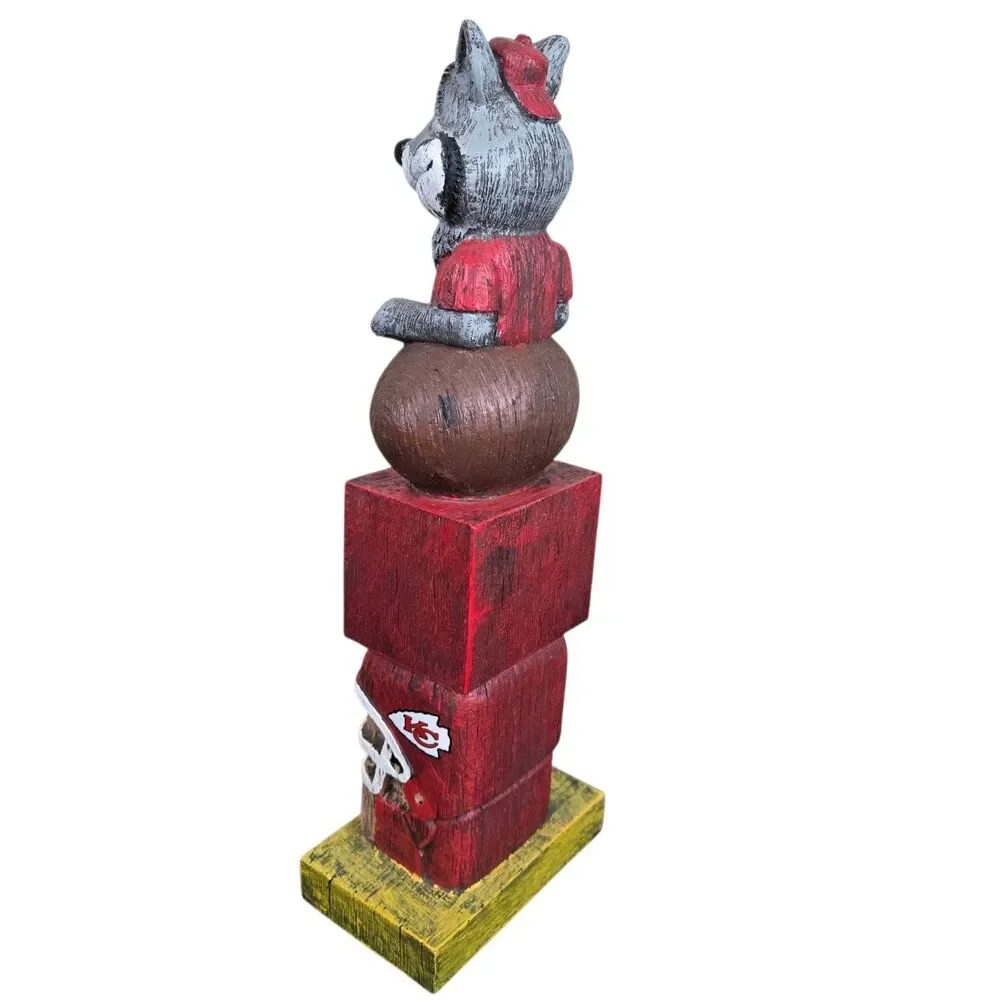 Kansas City Chiefs NFL Tiki Totem Pole Resin Football Man Cave 16